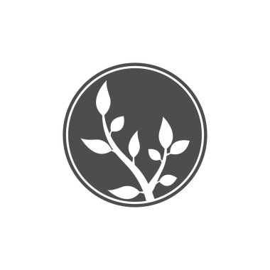 Beyaz arkaplanda ağaç simgesi