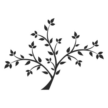 Beyaz arkaplanda ağaç simgesi