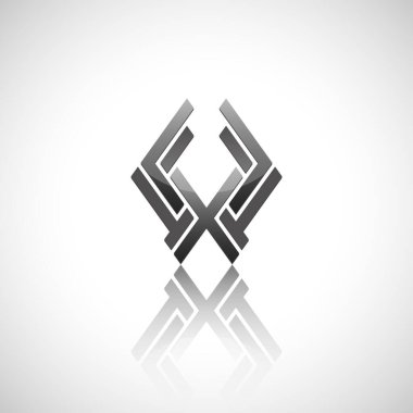 Beyaz arkaplanda soyut simge