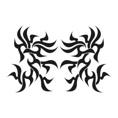 Beyaz arkaplanda siyah işaret