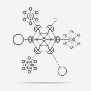 Çokgen ikon vektör çizimi