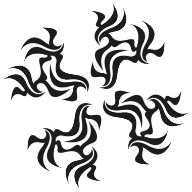 Beyaz arkaplanda siyah işaret