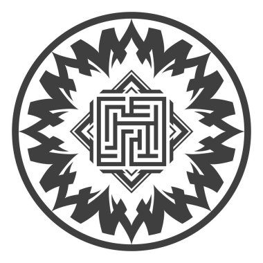 Modern arka planda siyah beyaz labirent 