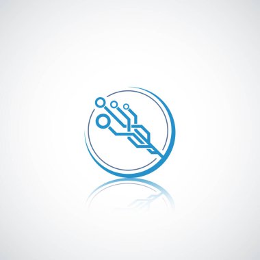 Beyaz arkaplanda teknoloji simgesi