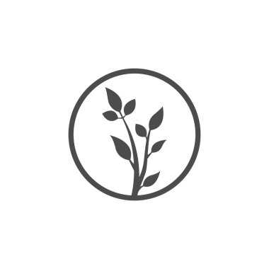 Beyaz arkaplanda ağaç simgesi