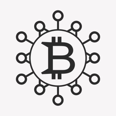 Beyaz arkaplanda bitcoin simgesi 