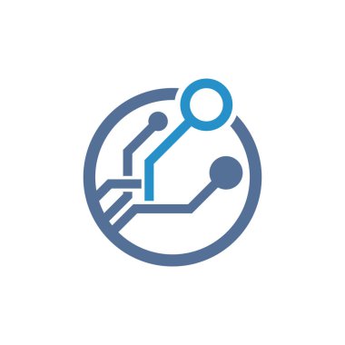 Beyaz arkaplanda teknoloji simgesi 