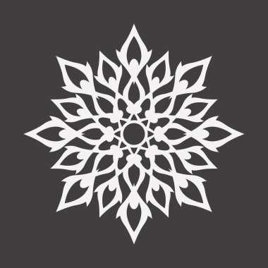 Siyah arkaplanda çiçek simgesi