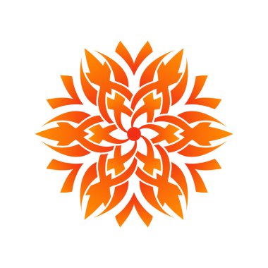 Beyaz arkaplanda çiçek simgesi 