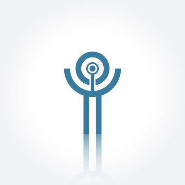 Beyaz arkaplanda hedef simgesi