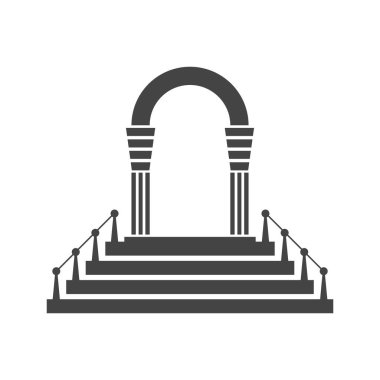 Beyaz arkaplanda kemer simgesi