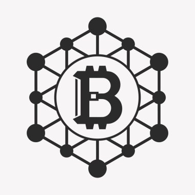 Beyaz arkaplanda bitcoin simgesi 