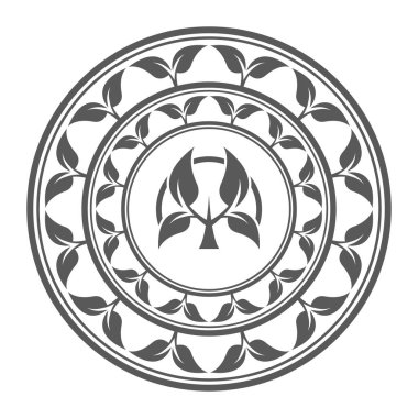 Beyaz arkaplanda çiçek simgesi