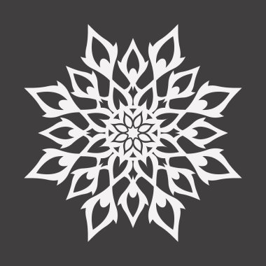 Siyah arkaplanda çiçek simgesi