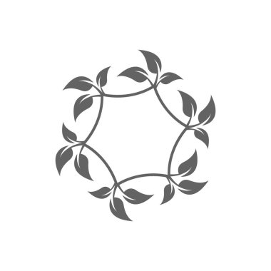 Beyaz arkaplanda çiçek simgesi