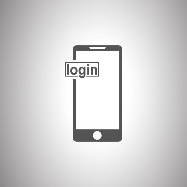 Beyaz arkaplanda cep telefonu simgesi