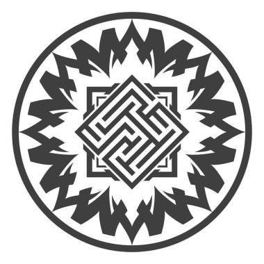 Modern arka planda siyah beyaz labirent 