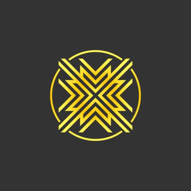 Koyu arkaplanda altın simge