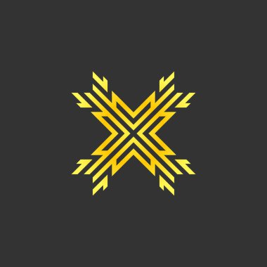 Koyu arkaplanda altın simge