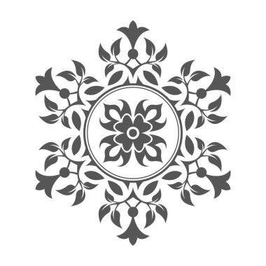 Beyaz arkaplanda çiçek simgesi