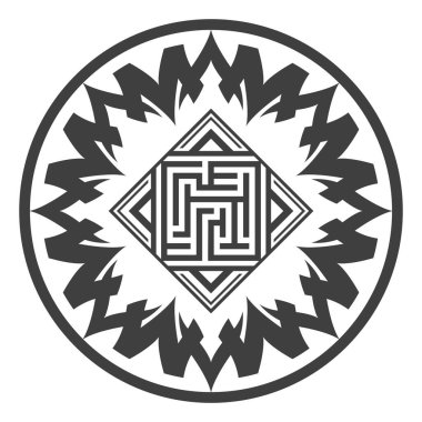 Modern arka planda siyah beyaz labirent