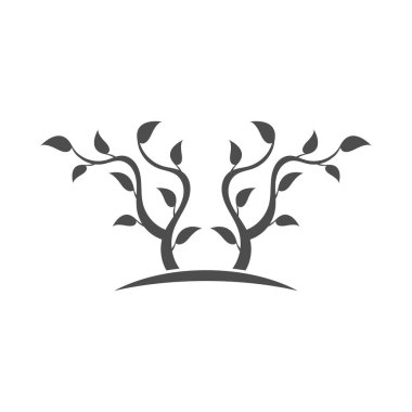 Beyaz arkaplanda ağaç simgesi