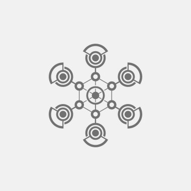 Çokgen ikon vektör çizimi