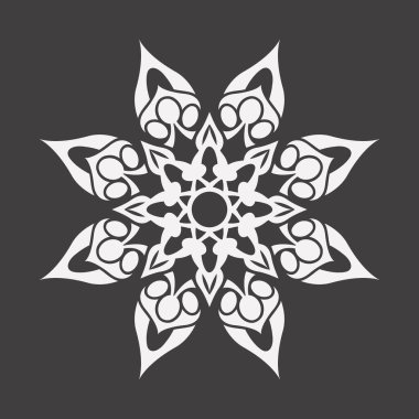 Siyah arkaplanda çiçek simgesi