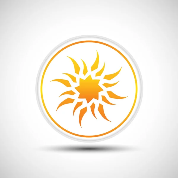 Sun Icon White Background — Stock Vector