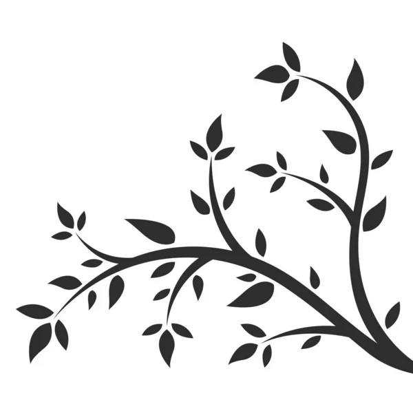Florales Symbol Auf Weißem Hintergrund — Stockvektor