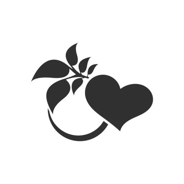 Coeur Signe Sur Fond Blanc — Image vectorielle