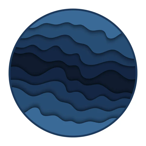 青い波抽象的な現代的背景 — ストックベクタ