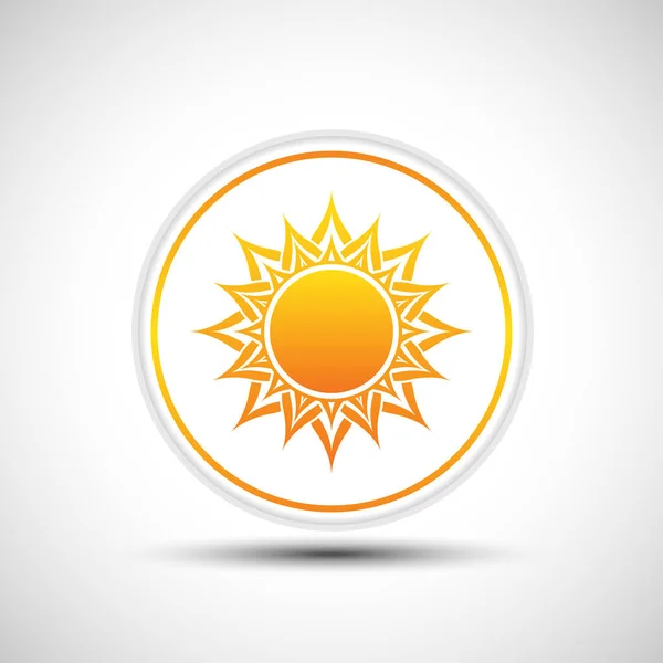 Sun Icon White Background — Stock Vector