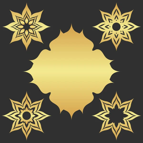 Золотой Темный Абстрактный Фон — стоковый вектор