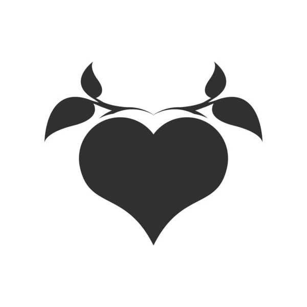 Coeur Signe Sur Fond Blanc — Image vectorielle