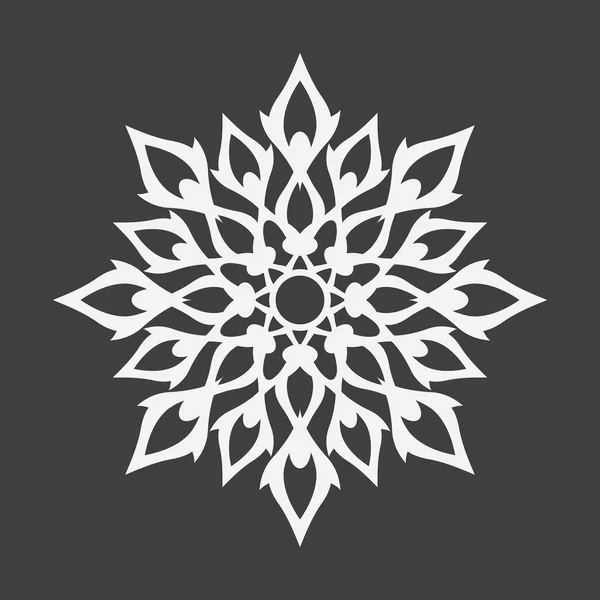 黒を基調とした花のアイコン — ストックベクタ