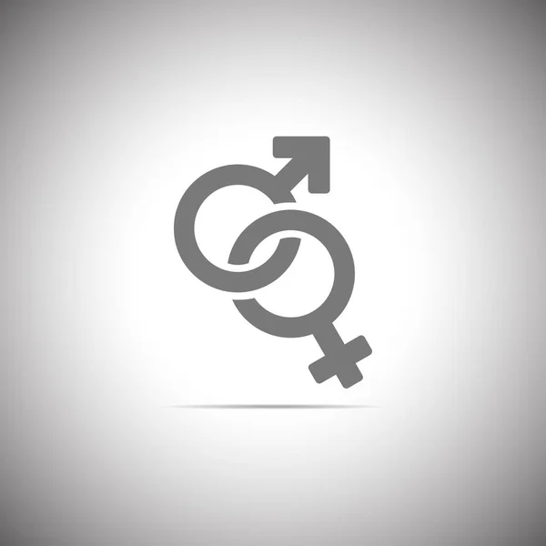 白色背景上的性别图标 — 图库矢量图片