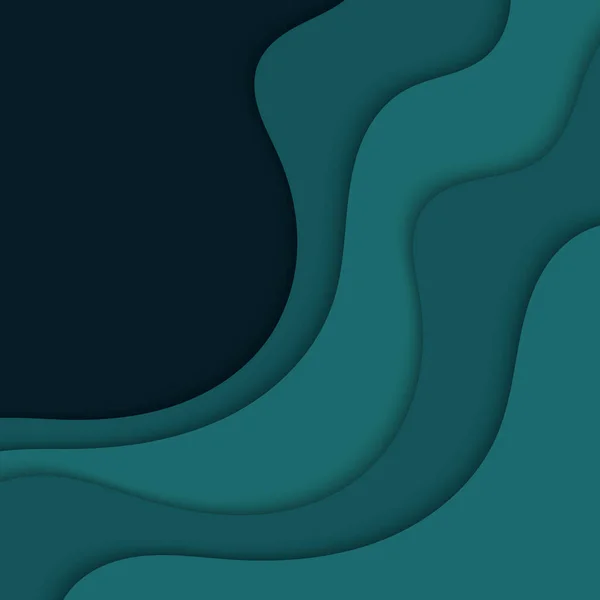 Αφηρημένο Σύγχρονο Φόντο Πράσινα Κύματα — Διανυσματικό Αρχείο