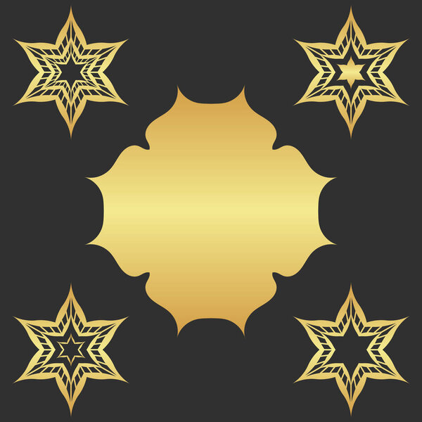 Golden dark abstract modern background