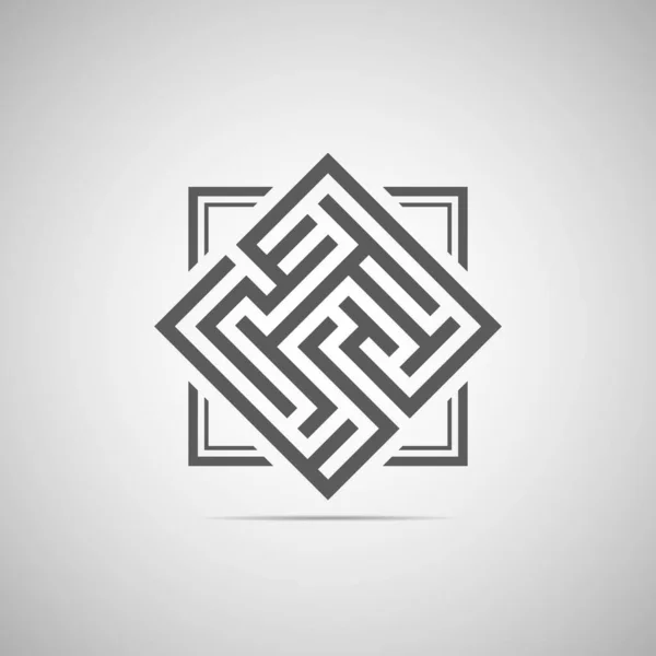 Geometrisches Symbol Auf Weißem Hintergrund — Stockvektor