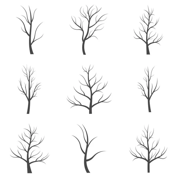 Icono Árbol Sobre Fondo Blanco — Vector de stock