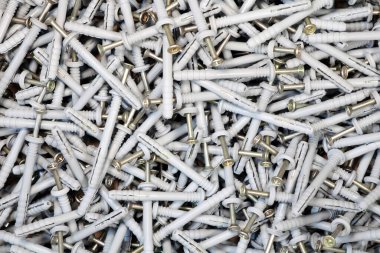 Duvar prizli vidalar. Dowel. Duvar çapaları.