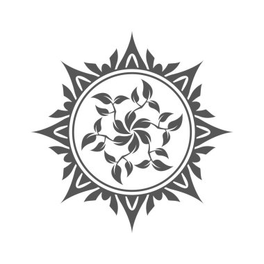 Beyaz arkaplanda çiçek simgesi