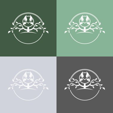 Renkli ağaç simgeleri kümesi