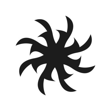 Beyaz arkaplanda siyah işaret