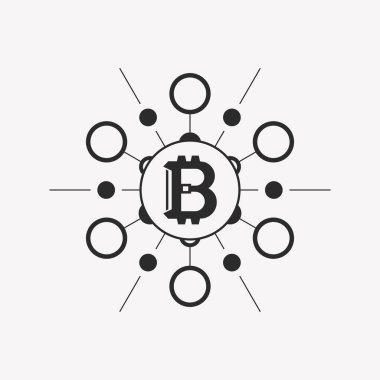 Beyaz arkaplanda bitcoin simgesi 