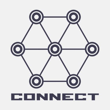 Beyaz arkaplandaki işareti bağla