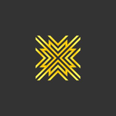 Koyu arkaplanda altın simge