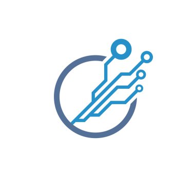 Beyaz arkaplanda teknoloji simgesi 