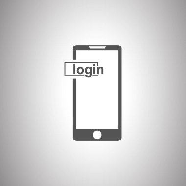 Beyaz arkaplanda cep telefonu simgesi